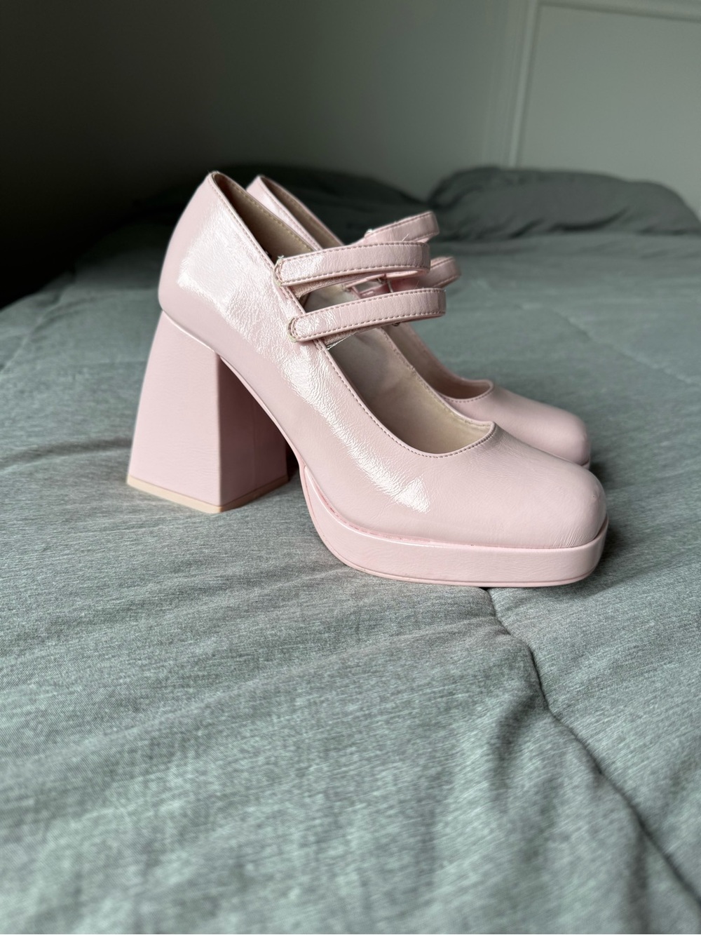 Pink Mary Jane Platform Heels